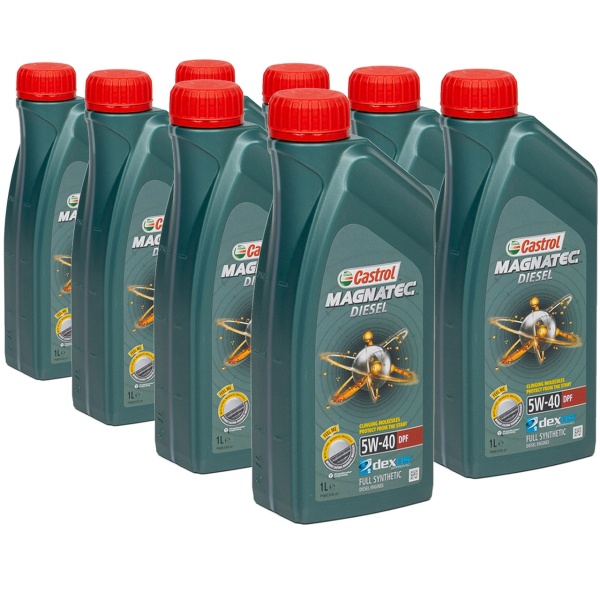 Set 8 Buc Ulei Motor Castrol Magnatec Diesel DPF 5W-40 1L